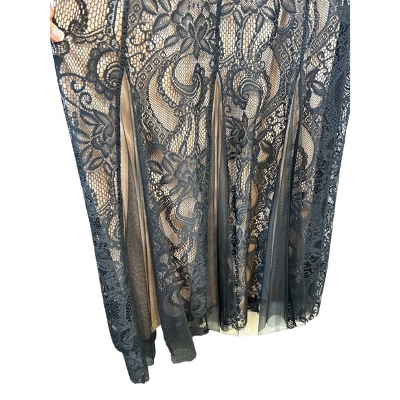 Candalite Women's Black Evening Gown Formal Maxi Party Dress Lace Size 1X - Picture 3 of 6